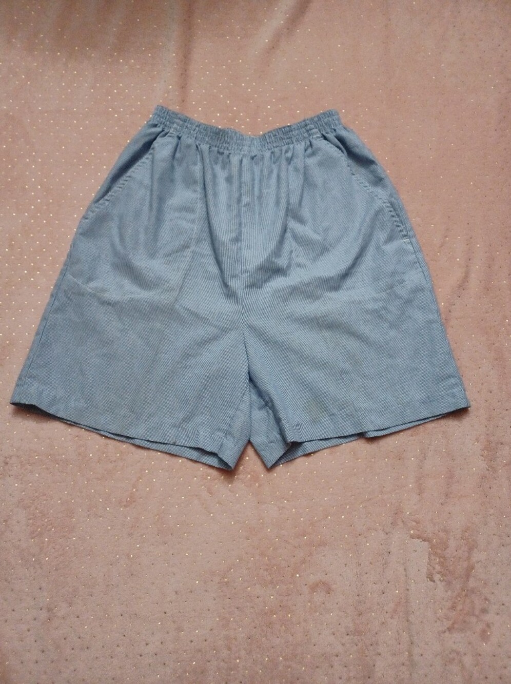 Classic Elastic-Waist Men's Light Blue Hybrid Shorts
